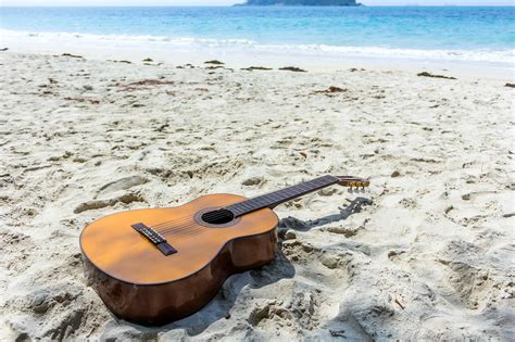 Free Stock Photo Of Beach Guitar Music