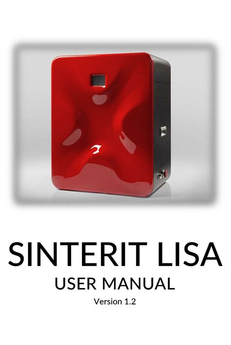 Sinterit Lisa User Manual Pdf Download Manualslib