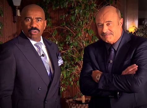 Dr Phil And Steve Harvey Compete In Biggest Mustache Showdown