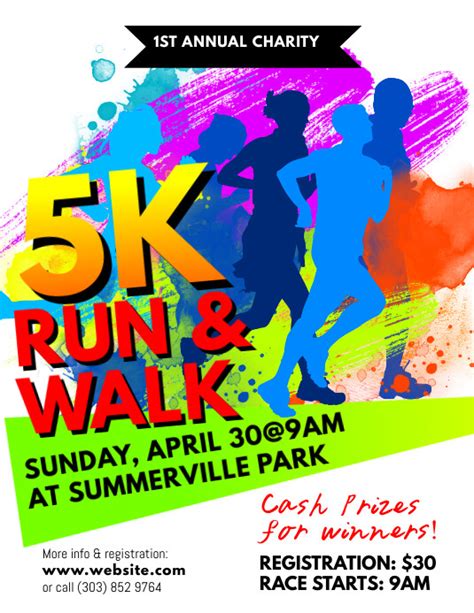 5k Run And Walk Flyer Template Postermywall