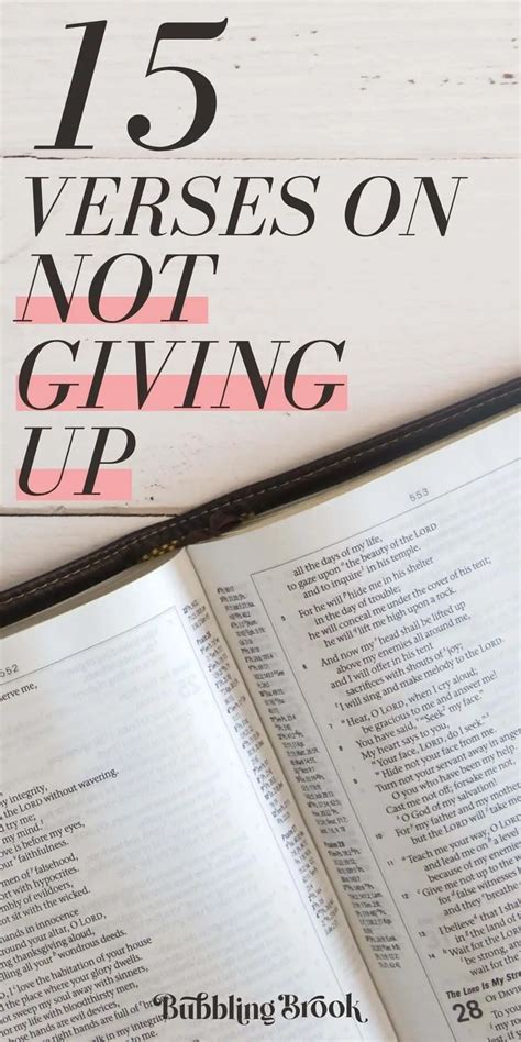 Bible Verses About Never Giving Up With Verse Printables