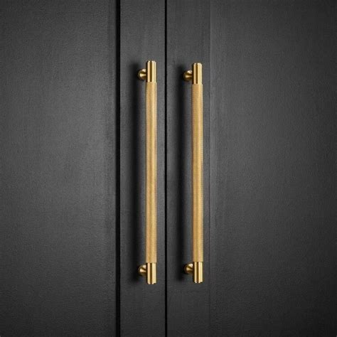 Knurled Satin Brass Cupboard Pull Handle More 4 Doors Knobs And