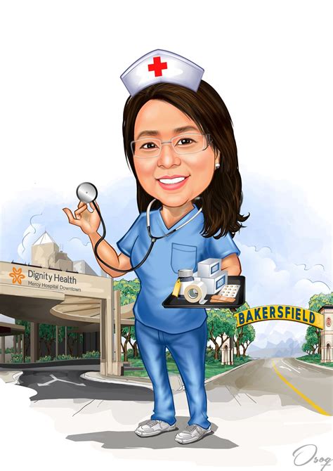 Nurse Cartoon Nurse Cartoon Caricature Caricature From Photo