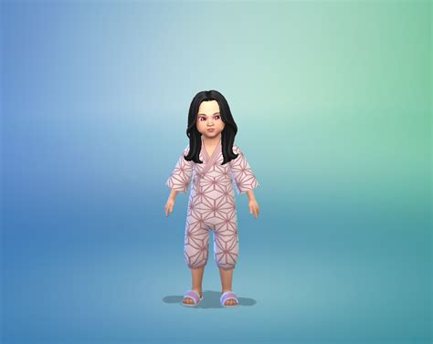 Mod The Sims Snowy Escape Toddler Onsie Recolor Demon Slayer