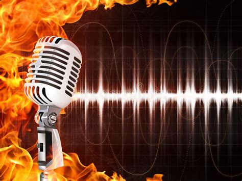 Microphone And Fire Stock Illustration Illustration Of Firewall 16019915