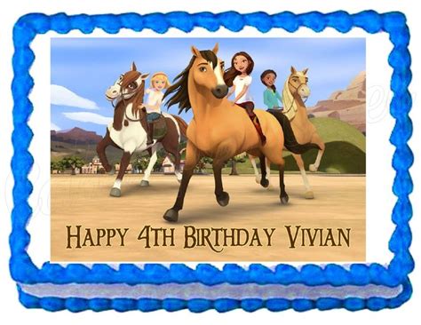 Spirit Horse Edible Cake Image Cake Topper in 2021 | Horse birthday