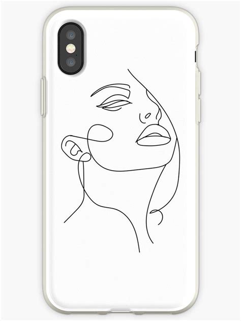 Abstract Face Drawing Sketch Art Woman In One Line Fashion