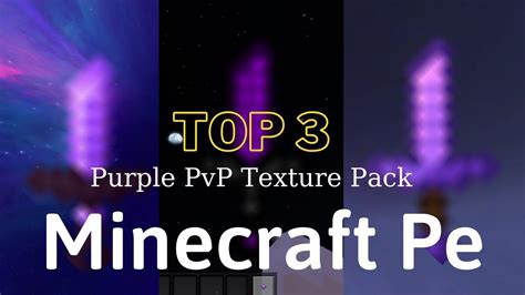 Top 3 Purple Pvp Texture Pack Minecraft Pe Fps Boost Youtube