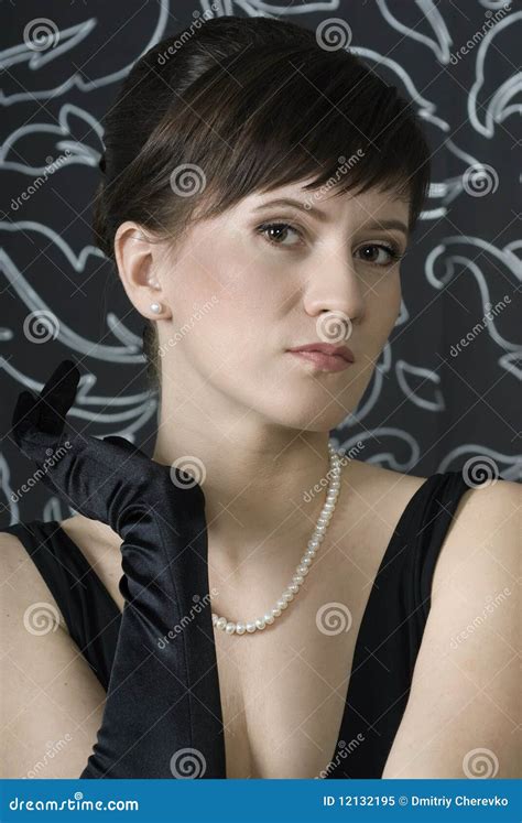 Aristocratic Lady In An Evening Dress Stock Image Image Of Retro