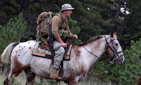 Us Soldier On Horseback Horses Were Utilized For The First Time By The