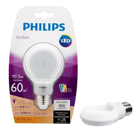 Philips 455469 60 Watt Equivalent Slimstyle A19 Led Soft White Light