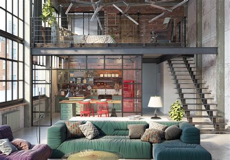 Industrial Inspired Loft Designs And Decor Industrial Decor And Furniture