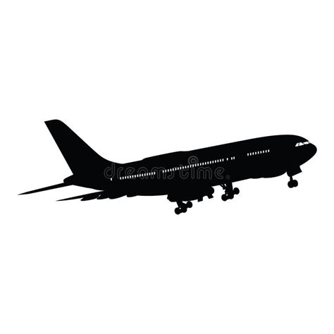 Airplane Silhouette Stock Vector Illustration Of Airline 119008377