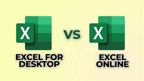 Difference Between Excel Desktop And Excel Online Youtube