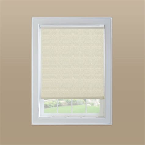 Levolor Cream Room Darkening Cordless Vinyl Roller Shade Common 37 In