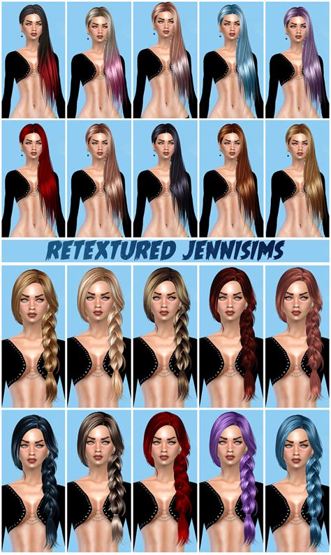 Downloads Sims Butterflysims Hair Retextured JenniSims