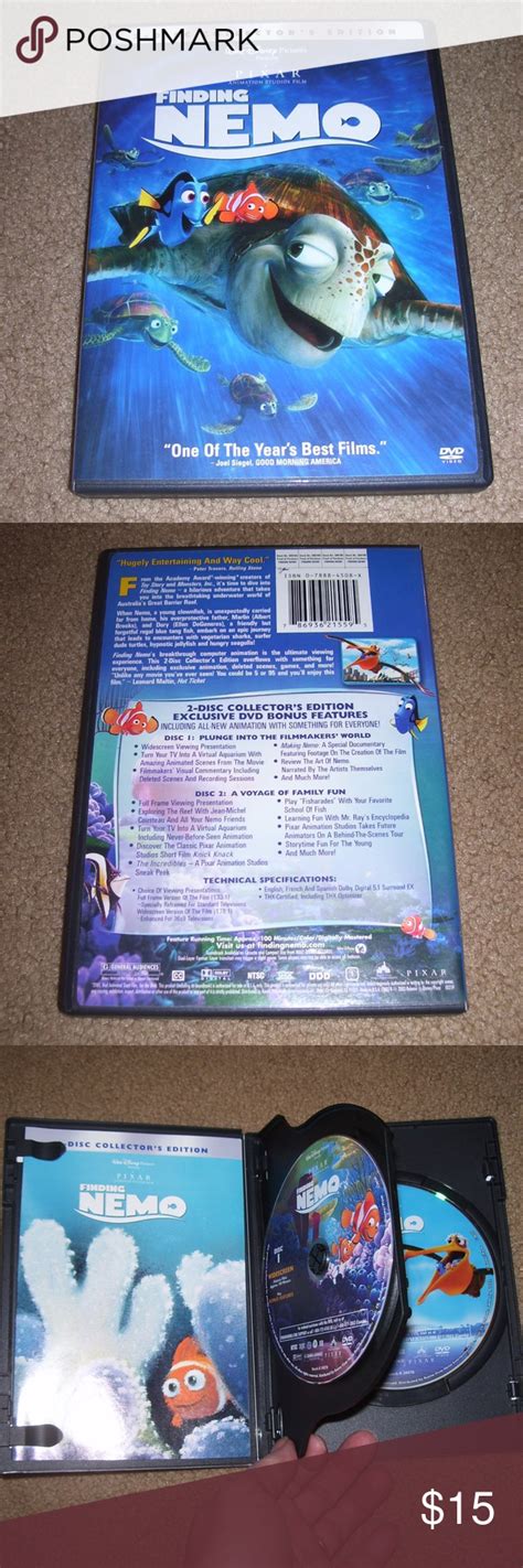 Finding Nemo Dvd 2 Disc Collectors Edition Finding Nemo Dvd Walt Disney Pixar Finding Nemo