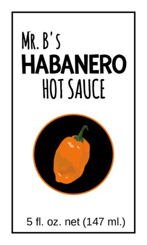 hot sauce label templates  hot sauce label