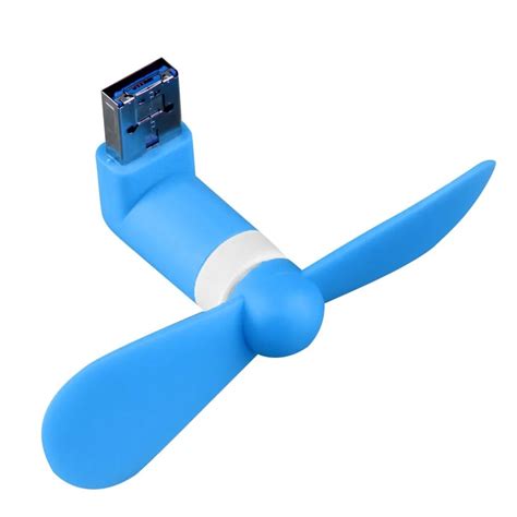 Whiterose Redblue Portable Otg Mini Micro Usb Large Wind Cooling Fan