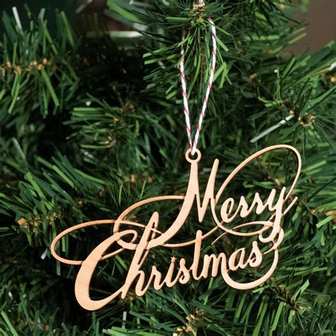 Ornament Lasercut Merry Christmas