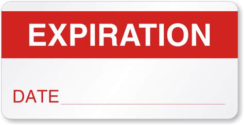 Expiration Date Labels