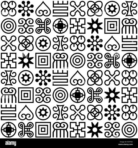 Seamless African Adinkra Pattern Stock Vector Image And Art Alamy