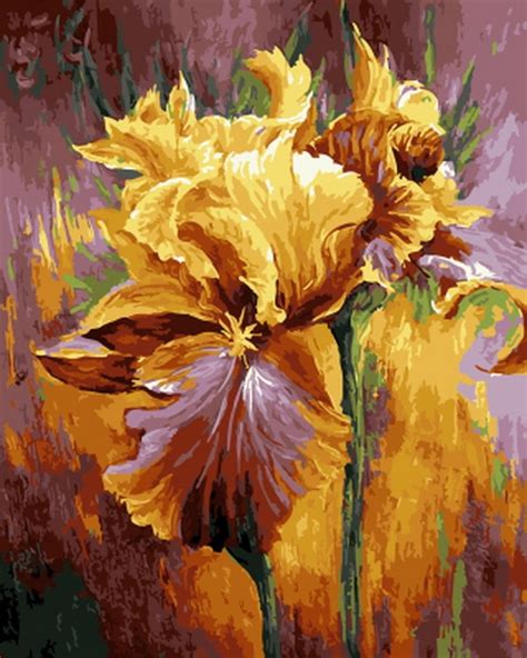 Frameless Diy Paintings By Numbers Flowers Wall Decor Diy Picture Oil