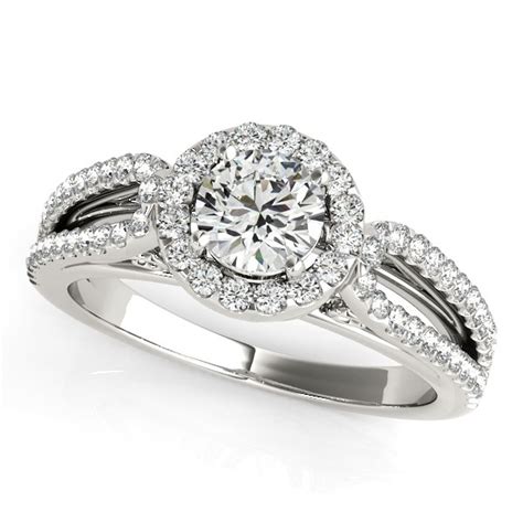 This dynamic women's engagement ring features rows of round diamonds forming the shape of a teardrop at its center. Teardrop Split Band Round Diamond Engagement Ring in 14K White Gold (7/8 ct. tw.) - Richard ...