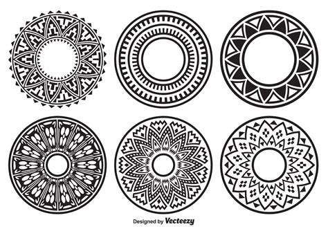 Decorated Circle Shapes 85192 Vector Art At Vecteezy
