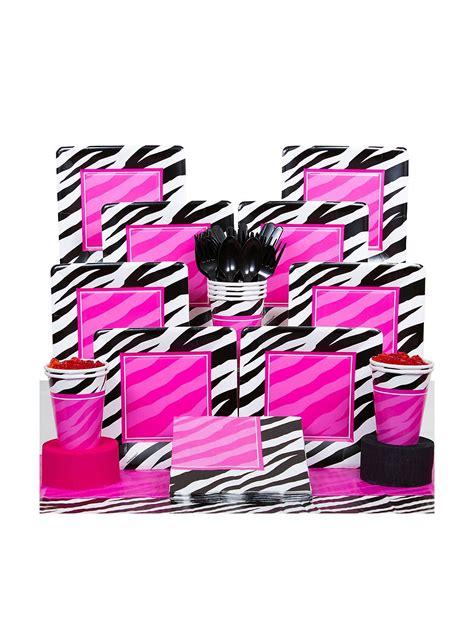 Zebra Party Deluxe Kit Tableware Kits And Other Party Supplies Zebra