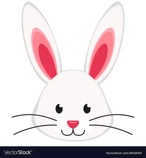 Cartoon Rabbit Bunny Face Icon Poster Royalty Free Vector