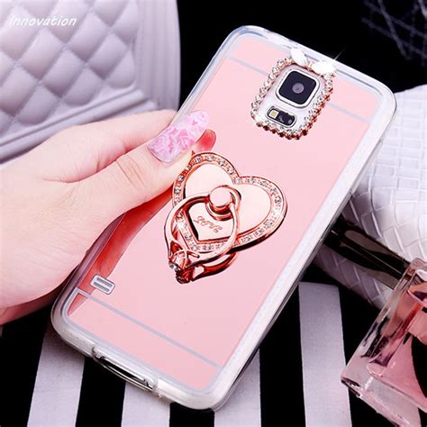 luxury glitter mirror plating tpu case for samsung galaxy s6 s7 edge s8 s9 s10 plus note8 finger