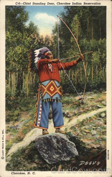 chief standing deer cherokee indian reservation north carolina