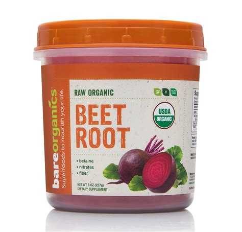 BAREORGANICS Beet Root Powder Raw Organic 8Oz 227G Walmart Com