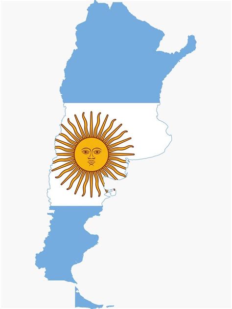 Flag Map Of Argentina Sticker By Abbeyz71 Argentina Flag Stickers