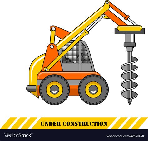 Drilling Equipment Heavy Construction Machines Vector Image