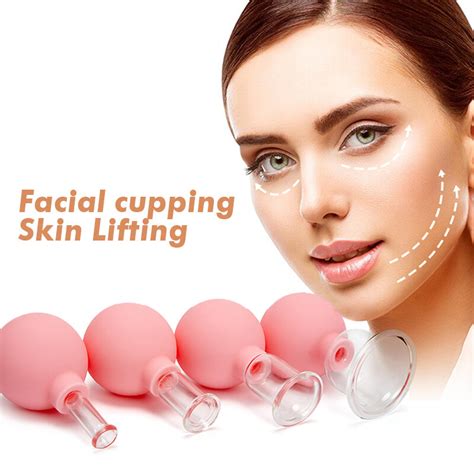 Rubber Vacuum Cupping Glasses Face Massage Cups Skin Lifting Anti Cellulite Cans Vacuum Jar