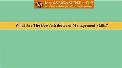 What Are The Best Attributes Of Management Skills By Alley John Issuu