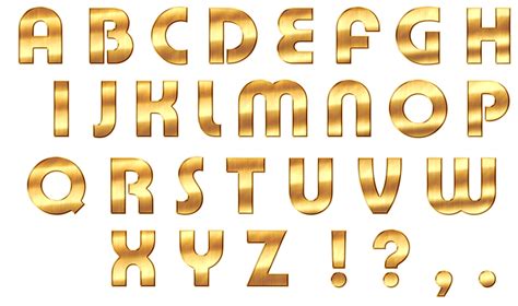 Alfabetos De Letras De Oro 3d A A Z Abcd Png Y Psd Png Alfabetos De