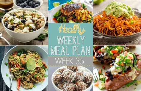 Healthy food menu for breakfast lunch and dinner. Healthy Meal Plan Week #35 - With Salt and Wit