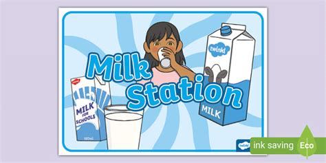 Milk Station Display Poster Teacher Made Twinkl
