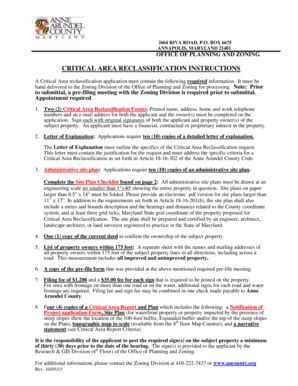 Fillable Online Aacounty Critical Area Reclassification Instructions