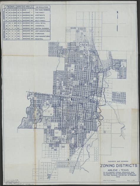 Map Of The Zoning Districts In The City Of Abilene Page 1 Of 2