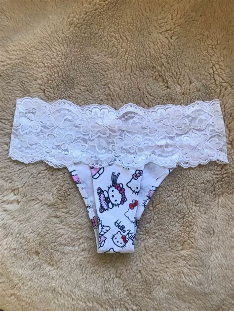 Sexy Underwear Made With Hello Kitty Fabric And Pink Lace Etsy