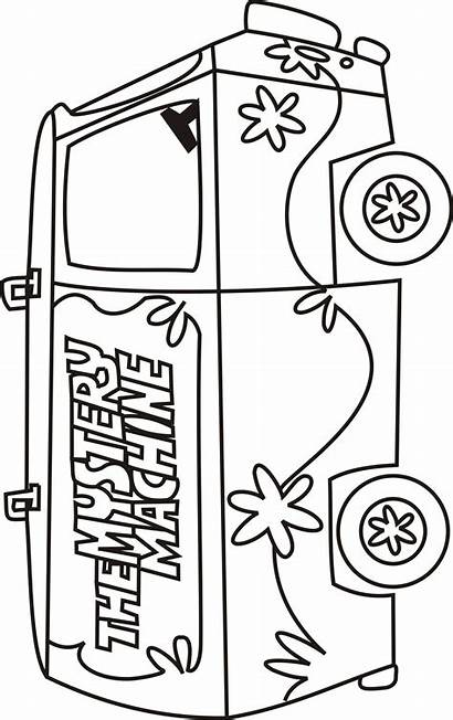 Scooby Mystery Doo Machine Coloring Pages Clipart