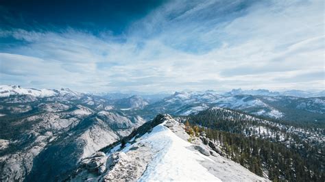 Обои Обои Эпл 5k 4k 8k лес горы снег Yosemite 5k 4k Wallpaper