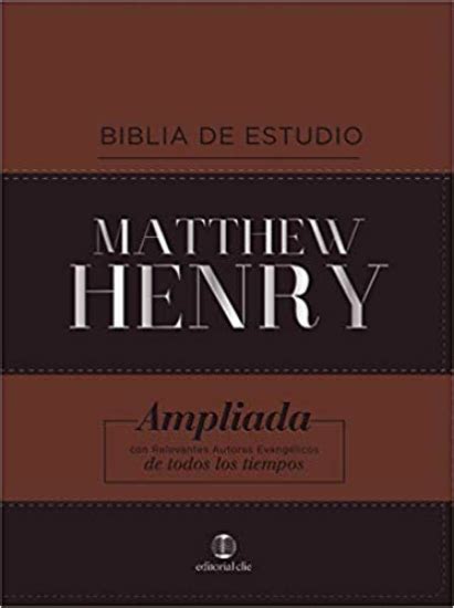 Recursos Biblicos Biblia De Estudio Matthew Henry Rvr Semi Piel