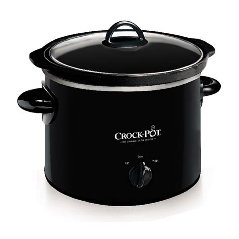 Crock Pot 4010345 2 Quart Round Manual Slow Cooker Black