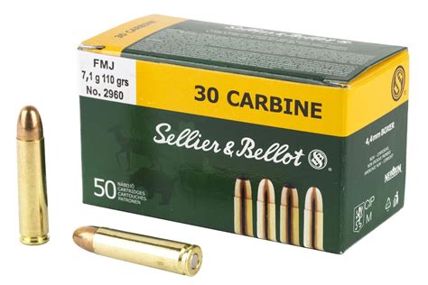 Sellier And Bellot 30 Carbine 110 Gr Fmj 50box Sportsmans Outdoor
