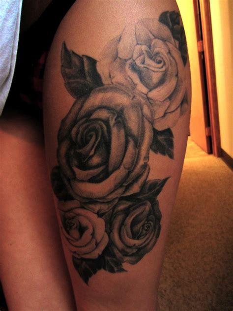 Roses Thigh Tattoos Tattoo Ideas